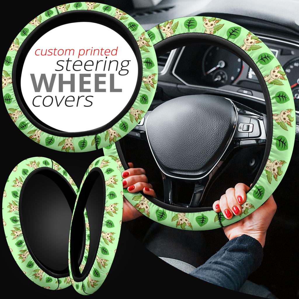 Leafeon Eevee Evolution Car Steering Wheel Cover