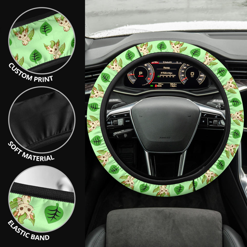 Leafeon Eevee Evolution Car Steering Wheel Cover