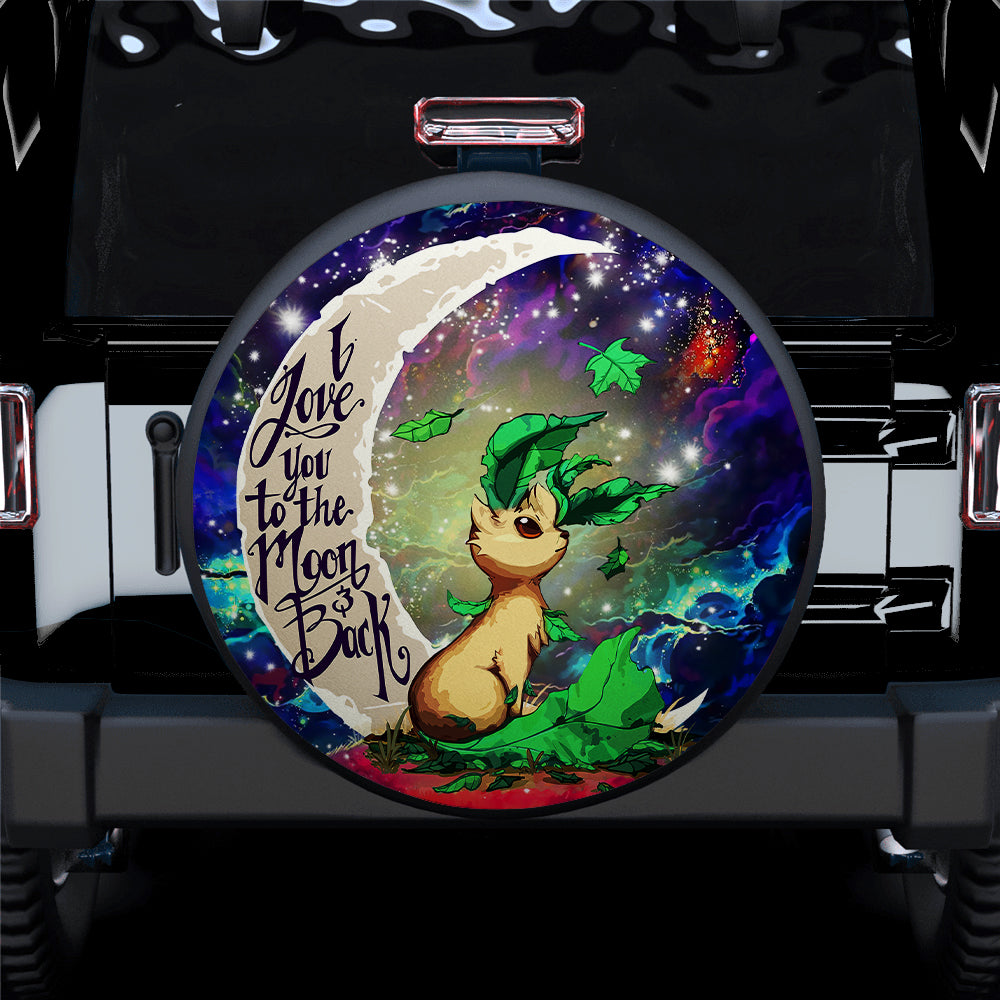 Leafeon Eevee Evolution Love You To The Moon Galaxy Car Spare Tire Cover