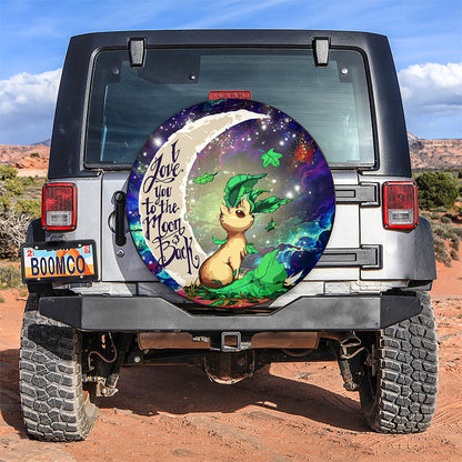 Leafeon Eevee Evolution Love You To The Moon Galaxy Car Spare Tire Cover