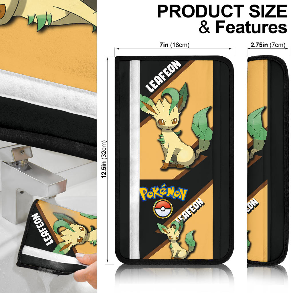 Leafeon seat belt covers Anime Custom Car Accessories