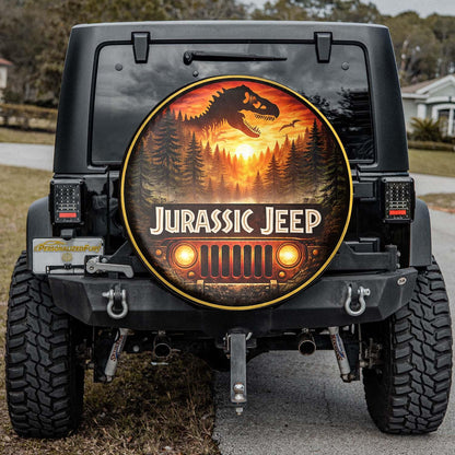 Leather Jeep Spare Tire Cover – Jurassic Park Wheel Cover - Car Accessories - PersonalizedFury