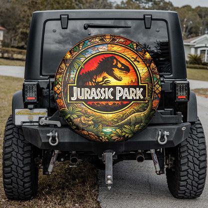 Leather Spare Tire Cover – Jurassic Park Wheel Cover Edition - Image 2