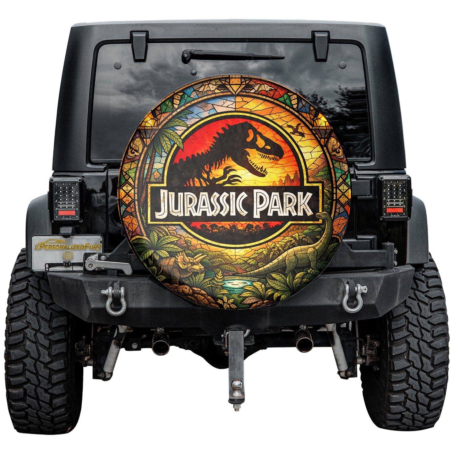 Leather Spare Tire Cover – Jurassic Park Wheel Cover Edition - Image 4