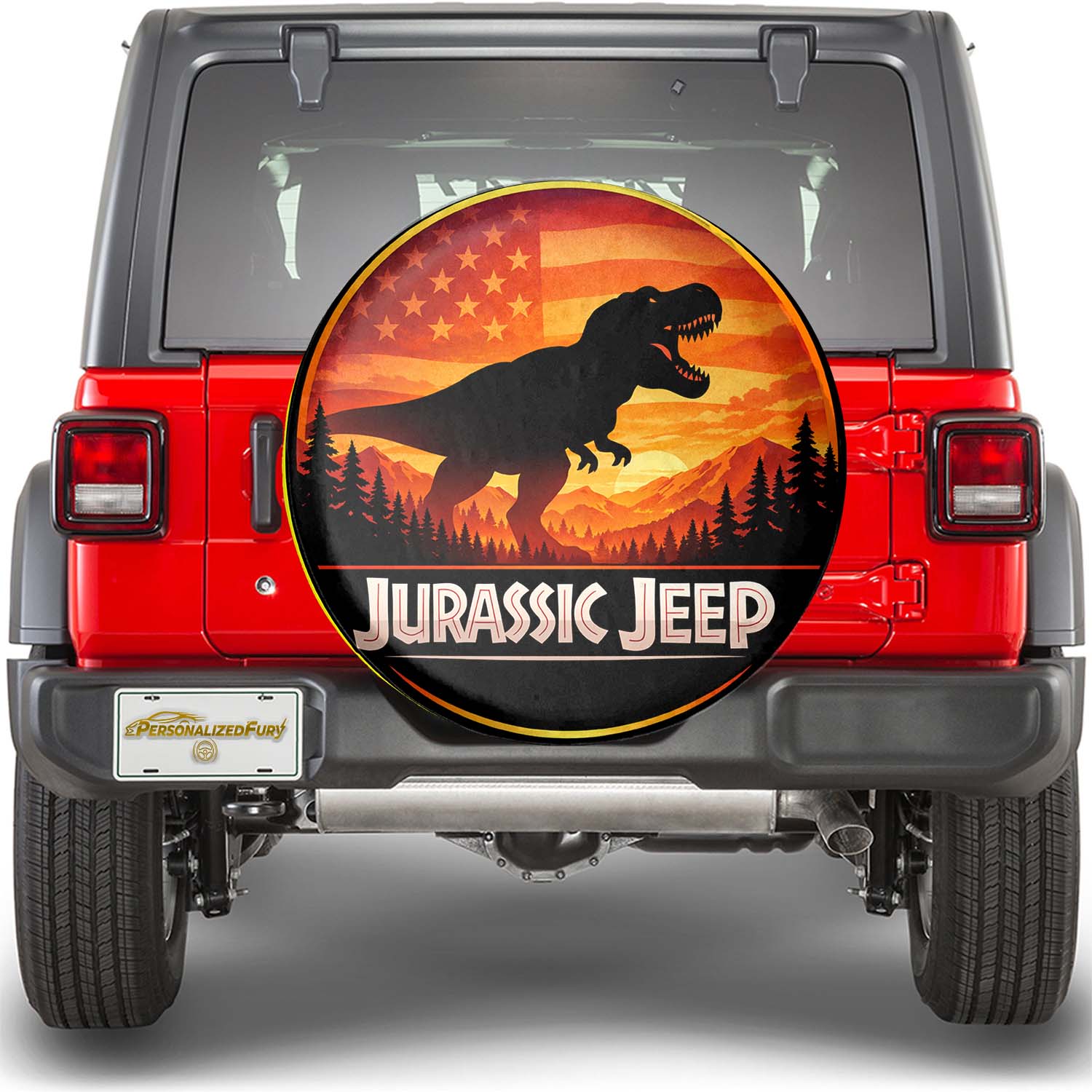 Leather Spare Tire Cover – Jurassic Park Wheel Cover - Image 2