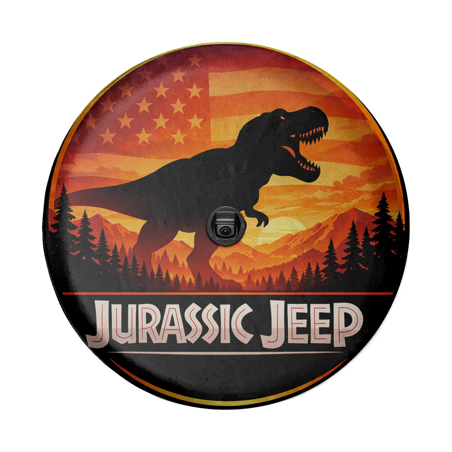 Leather Spare Tire Cover – Jurassic Park Wheel Cover - Image 5