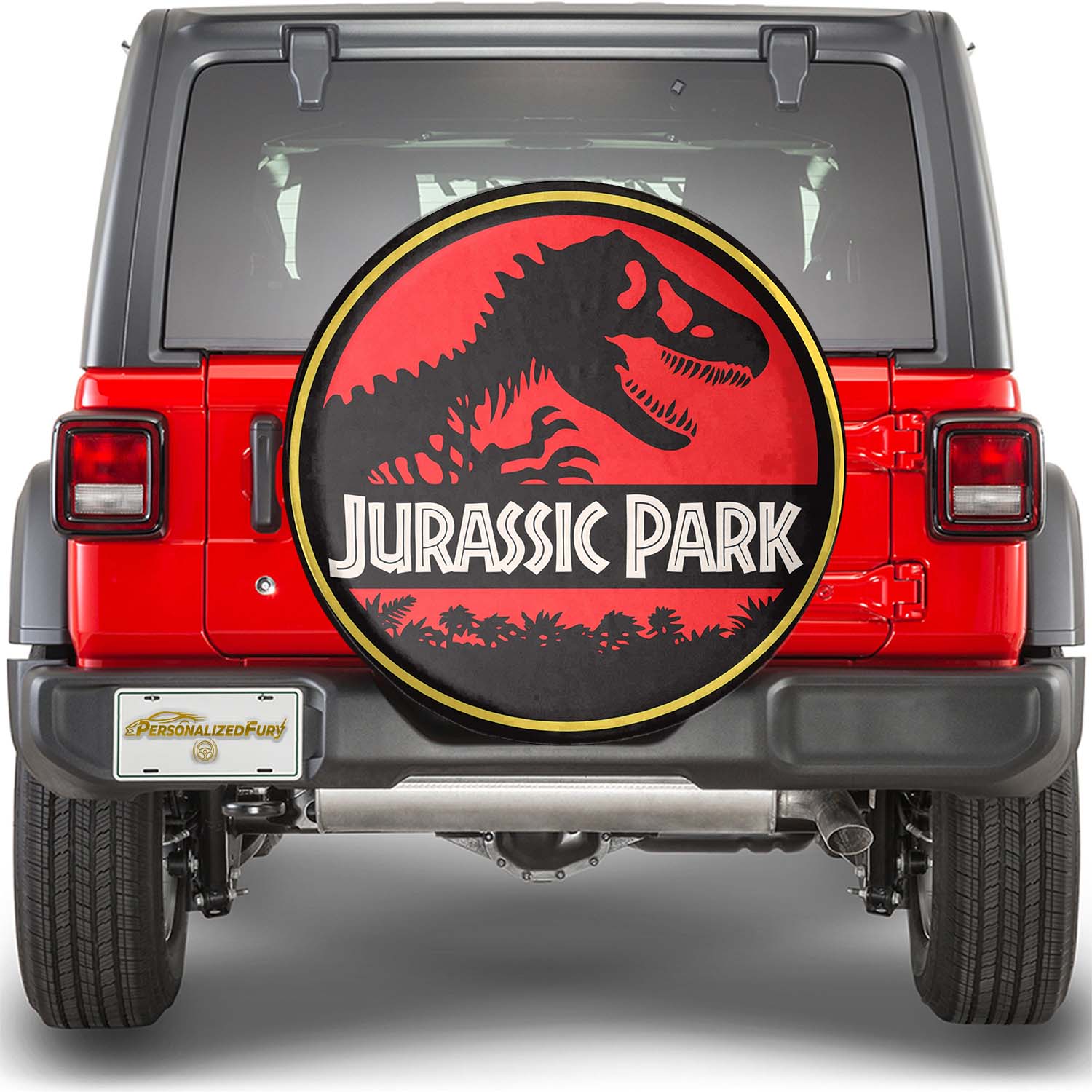 Leather Wheel Cover – Jurassic Park Spare Tire Cover - Image 1