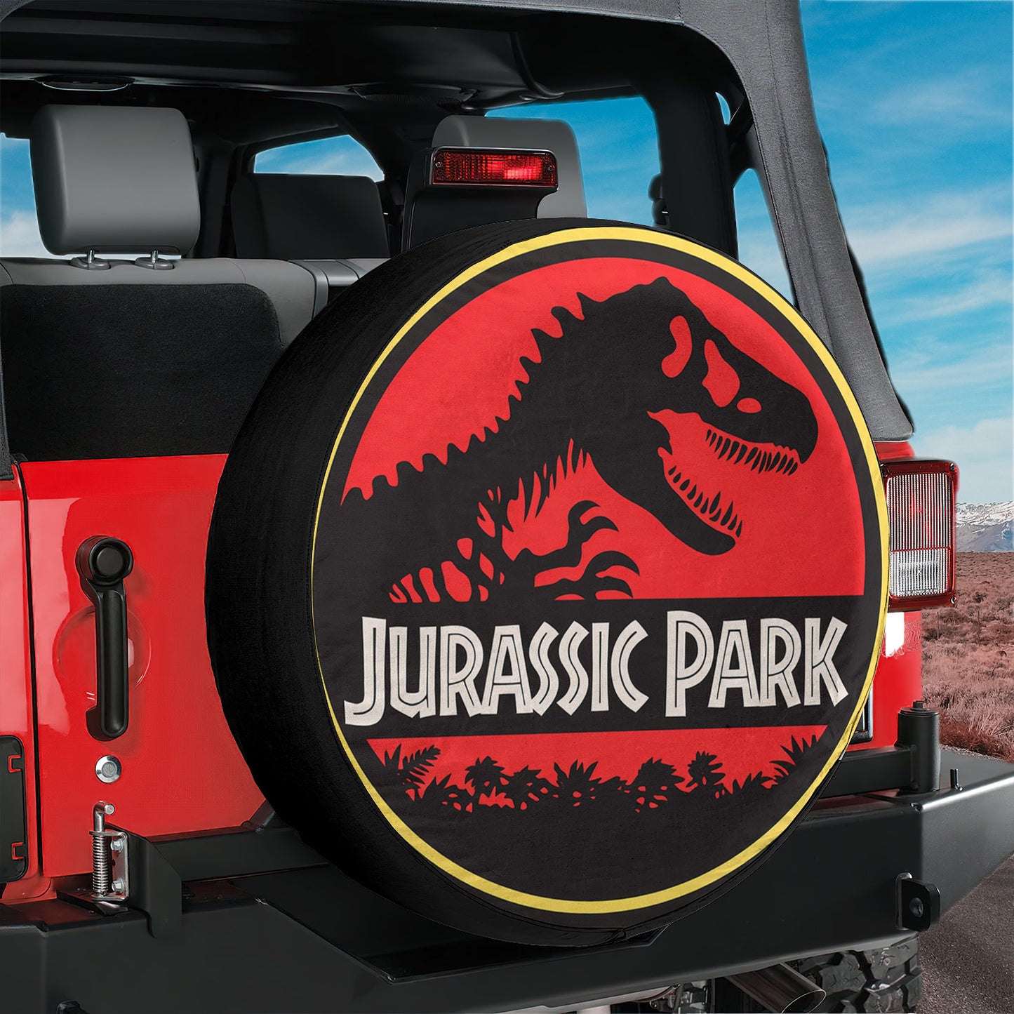 Leather Wheel Cover – Jurassic Park Spare Tire Cover - Image 6