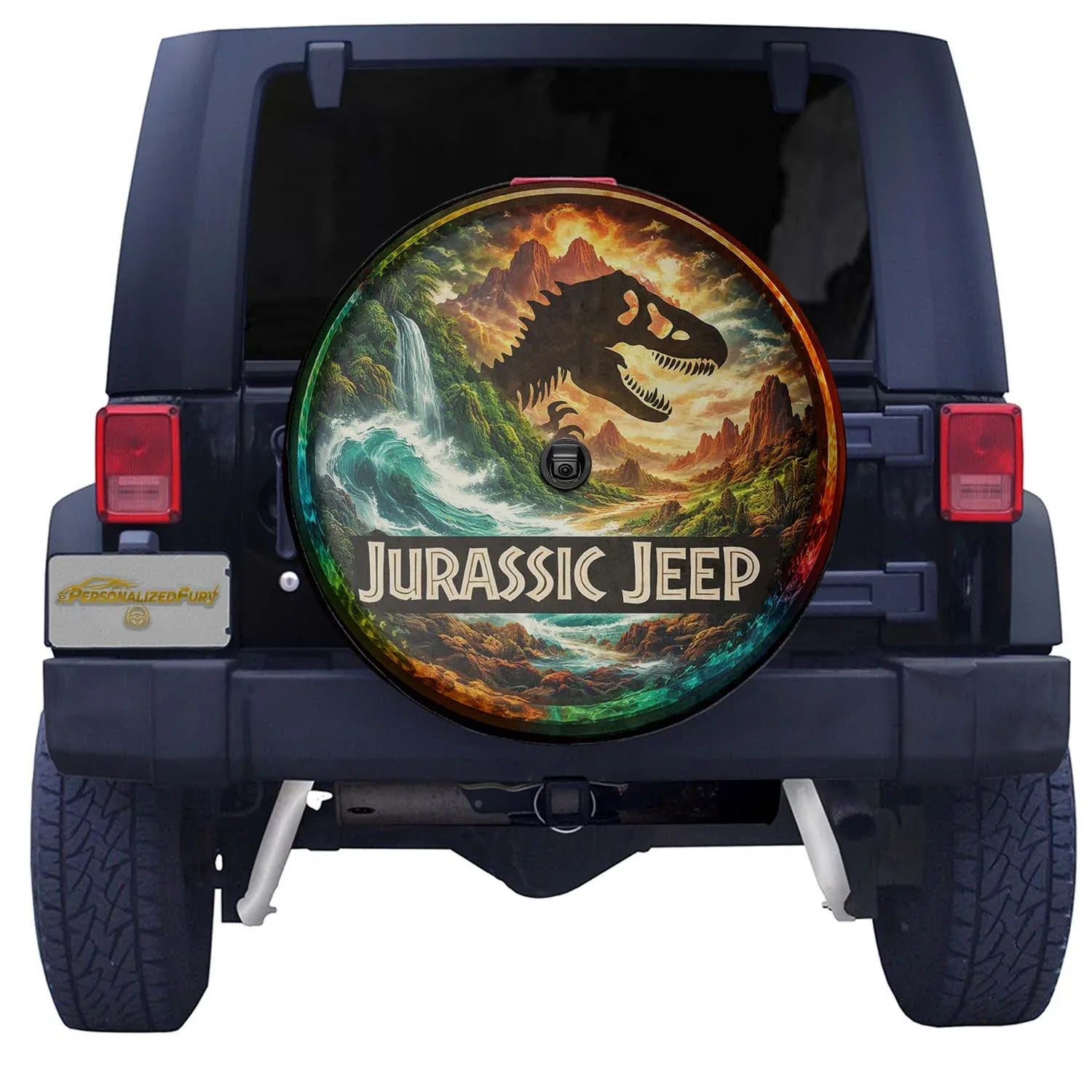 Leather Wheel Cover for Jeep – Jurassic Park Spare Tire Cover - PersonalizedFury