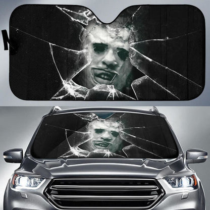 Leatherface Car Auto Sun Shade Horror Broken Glass Windshield Universal Fit 174503
