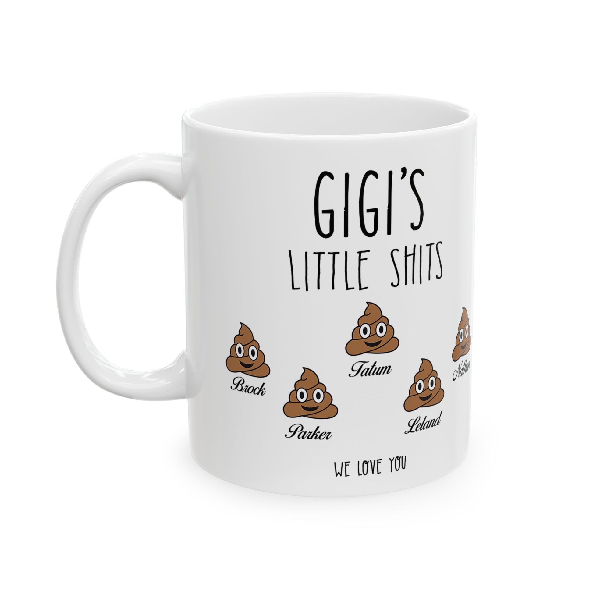 Funny Gigi Coffee Mug – Personalized Gift for Gigi with Kids’ Names - PersonalizedFury