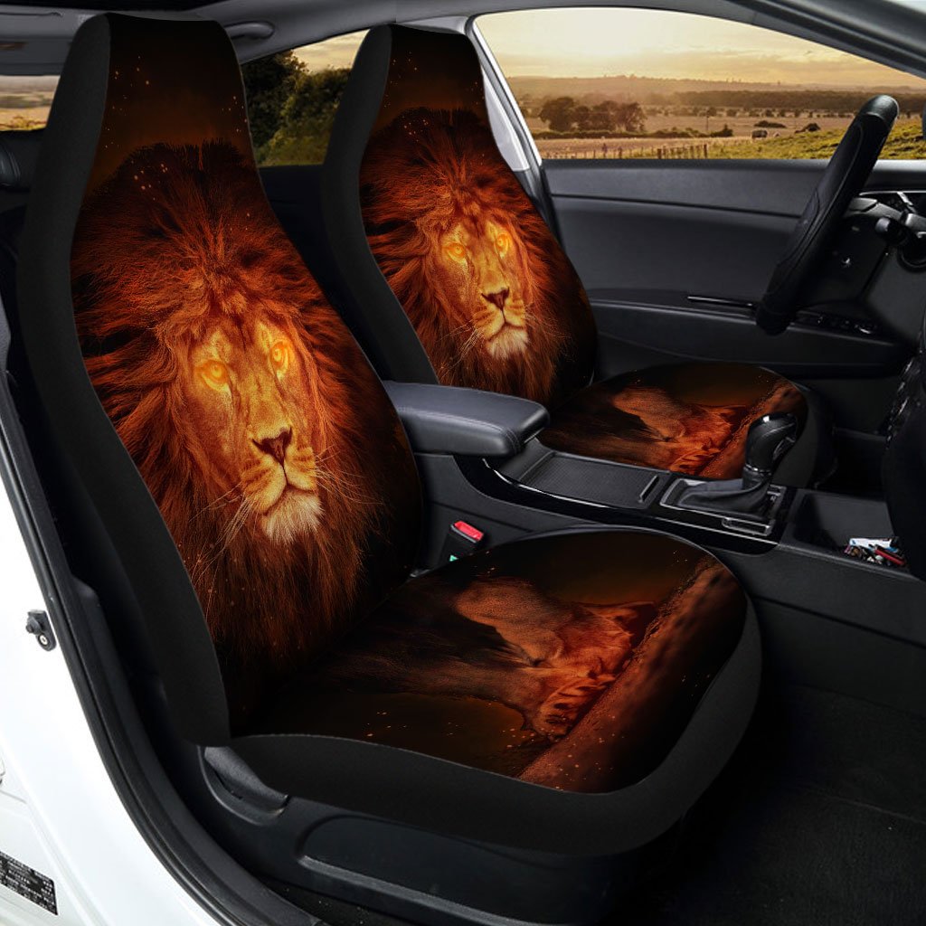 Legend Lion Car Seat Covers Custom Wild Animal Car Accessories