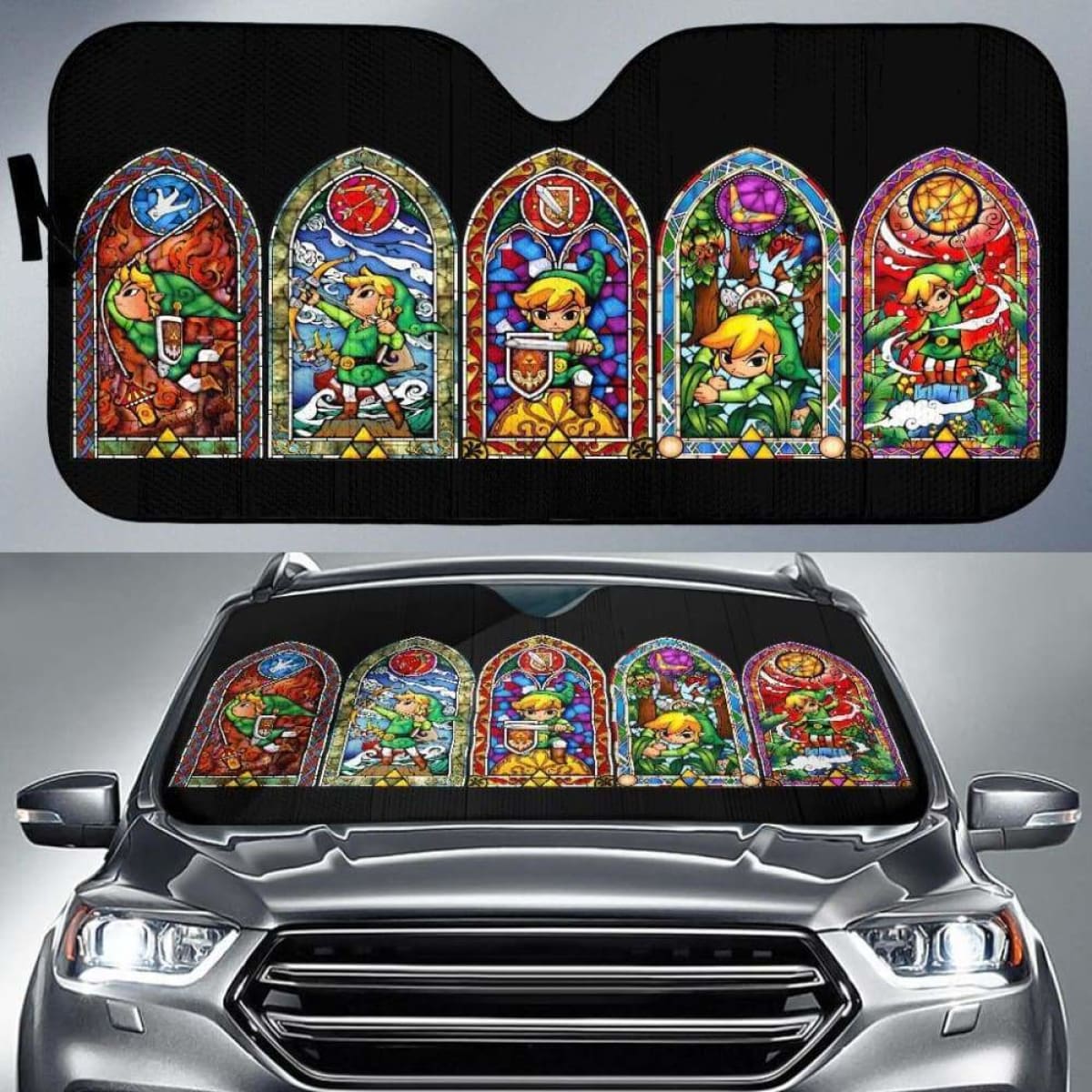 Legend Of Zelda Car Auto Sun Shades 5 Universal Fit 051312