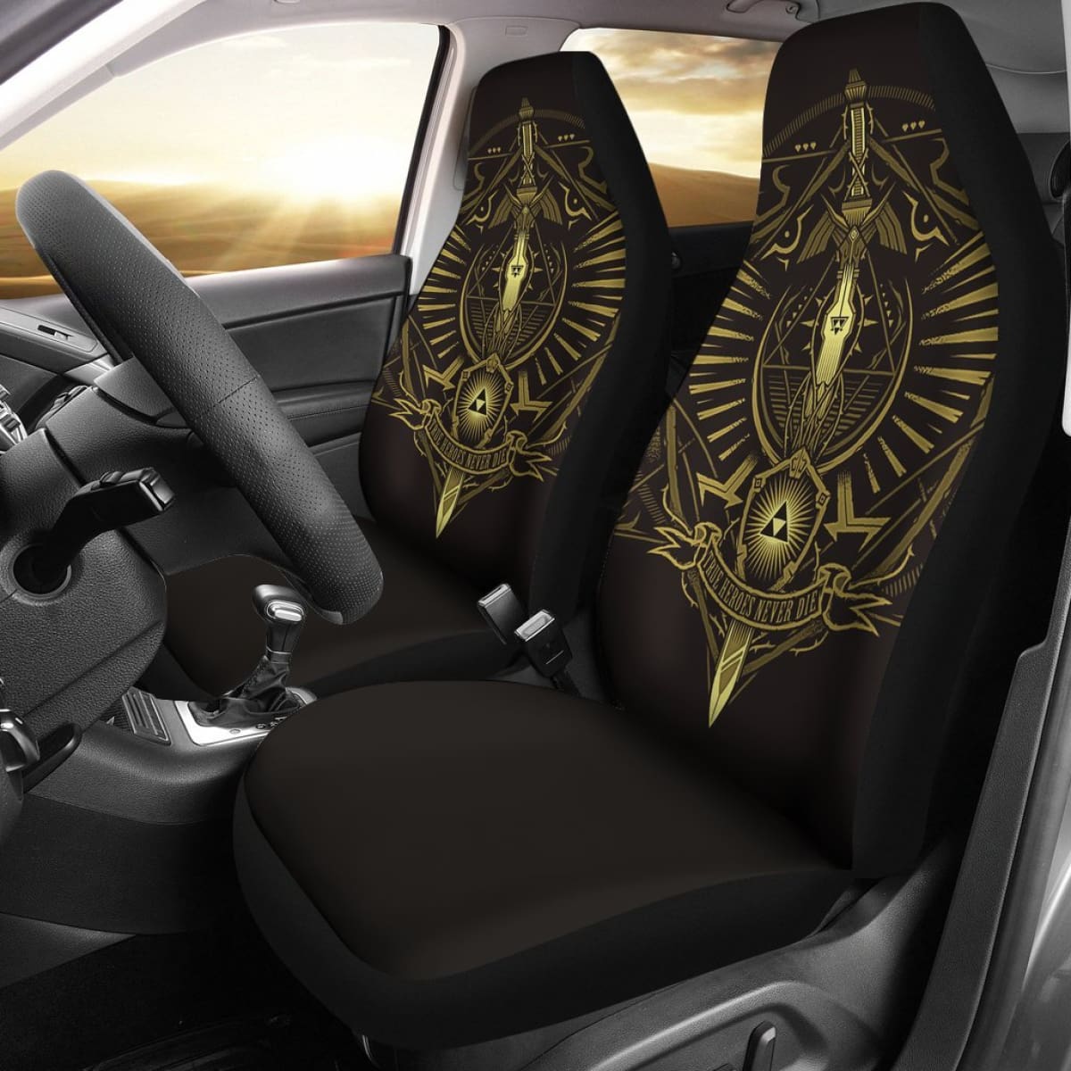 Legend Of Zelda Car Seat Covers True Heroes Never Die H040120 Universal Fit 225311