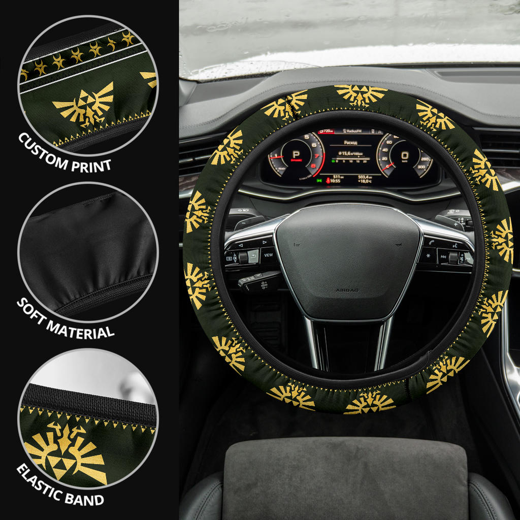 Legend Of Zelda Christmas Premium Custom Car Steering Wheel Cover
