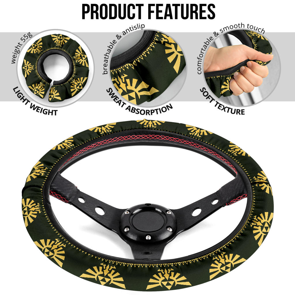 Legend Of Zelda Christmas Premium Custom Car Steering Wheel Cover