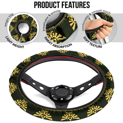 Legend Of Zelda Christmas Premium Custom Car Steering Wheel Cover