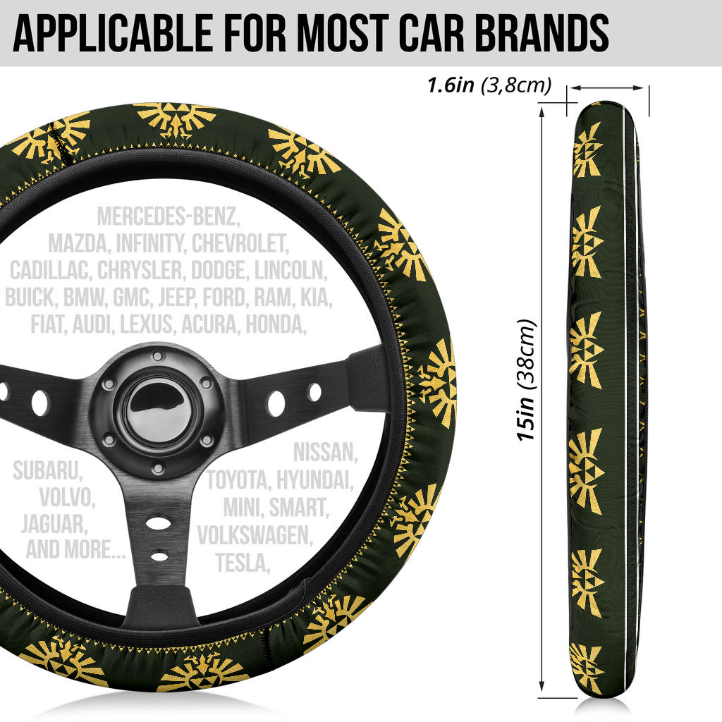 Legend Of Zelda Christmas Premium Custom Car Steering Wheel Cover