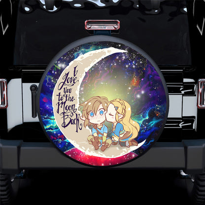 Legend Of Zelda Couple Chibi Love You To The Moon Galaxy Spare Tire Cover