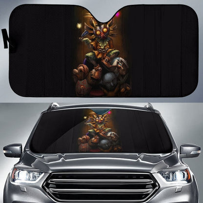Legend Of Zelda Majora'S 3D Orange Auto Sun Shades Lt02 Universal Fit 111204