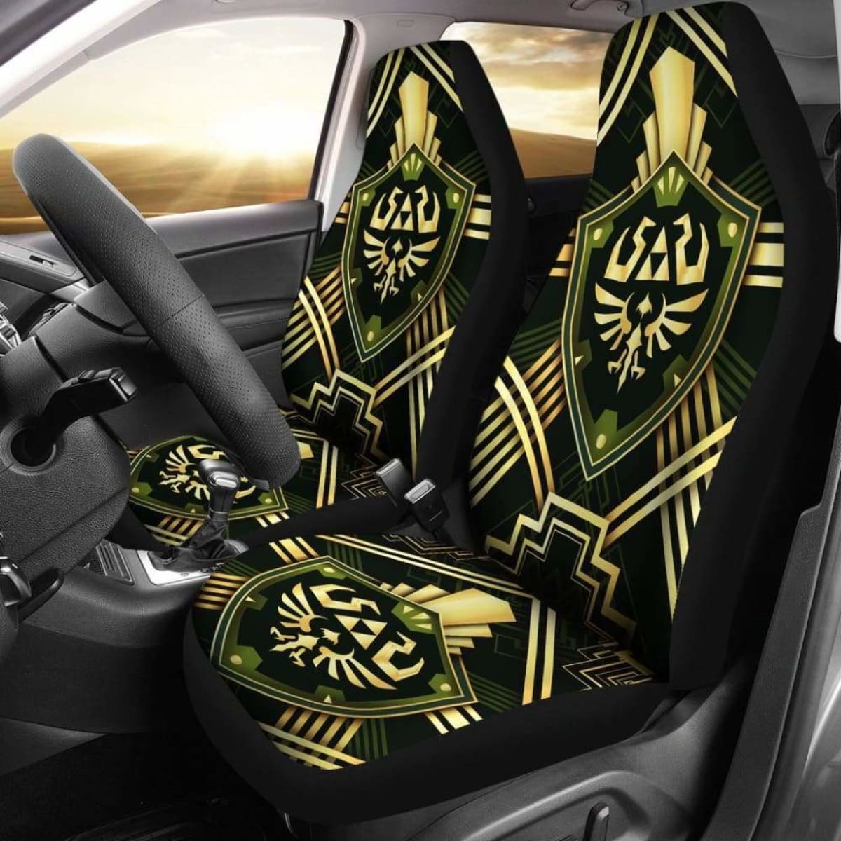 Legend Of Zelda Shield Seat Covers 101719 Universal Fit
