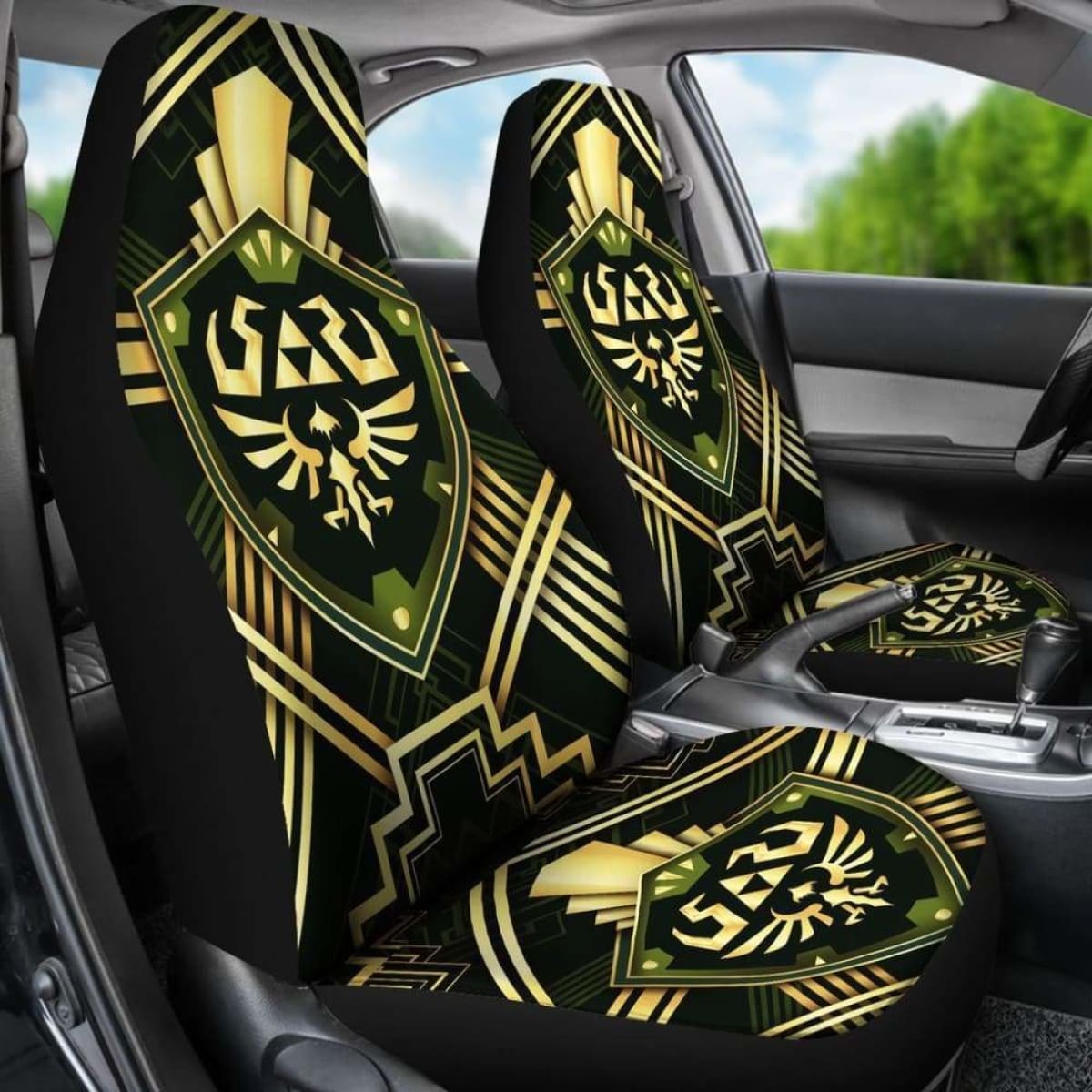 Legend Of Zelda Shield Seat Covers 101719 Universal Fit