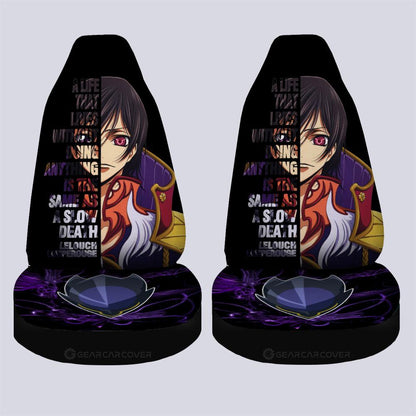 Lelouch Lamperouge Car Seat Covers Custom Code Geass Anime Car Accessories