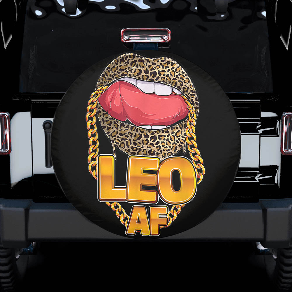 Leo Af Lips leopard Astrology Zodiac Spare Tire Cover