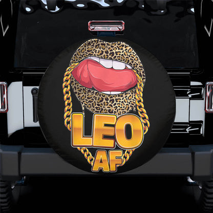 Leo Af Lips leopard Astrology Zodiac Spare Tire Cover