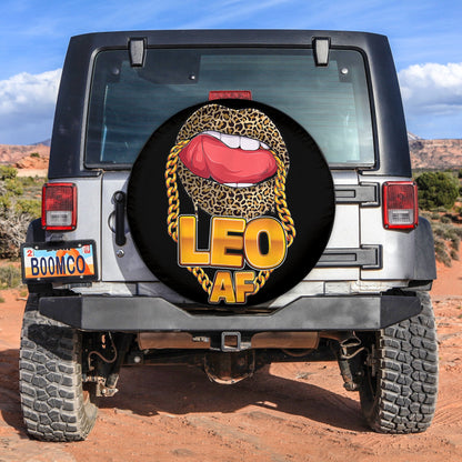 Leo Af Lips leopard Astrology Zodiac Spare Tire Cover