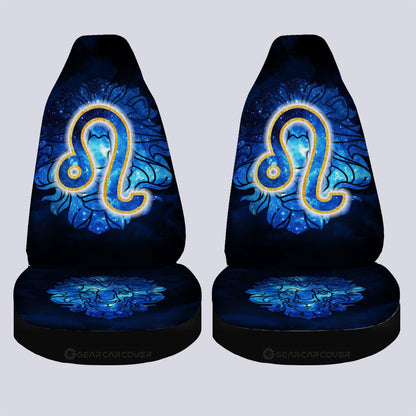 Leo Car Seat Covers Custom Name Zodiac Car Accessories