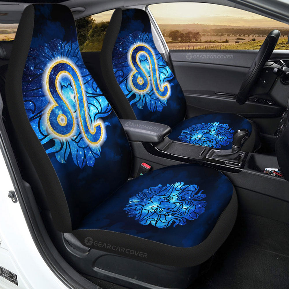 Leo Car Seat Covers Custom Name Zodiac Car Accessories