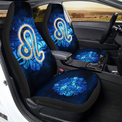 Leo Car Seat Covers Custom Name Zodiac Car Accessories