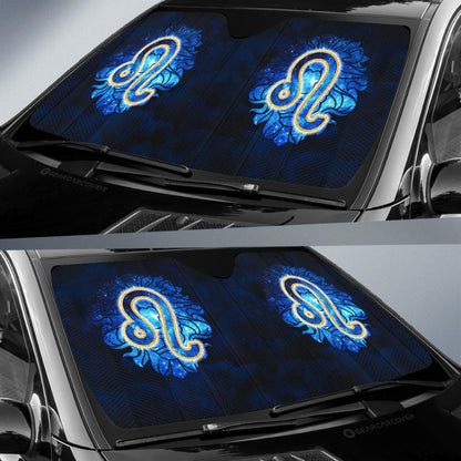 Leo Car Sunshade Custom Name Zodiac Car Interior Accessories