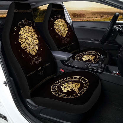 Leo Horoscope Car Seat Covers Custom Birthday Gifts Car Accessories