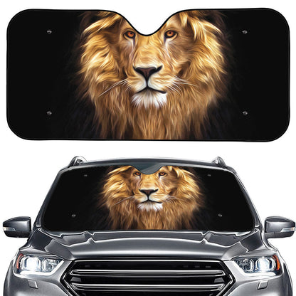 Leo Portrait Print Car Windshield Sun Shade
