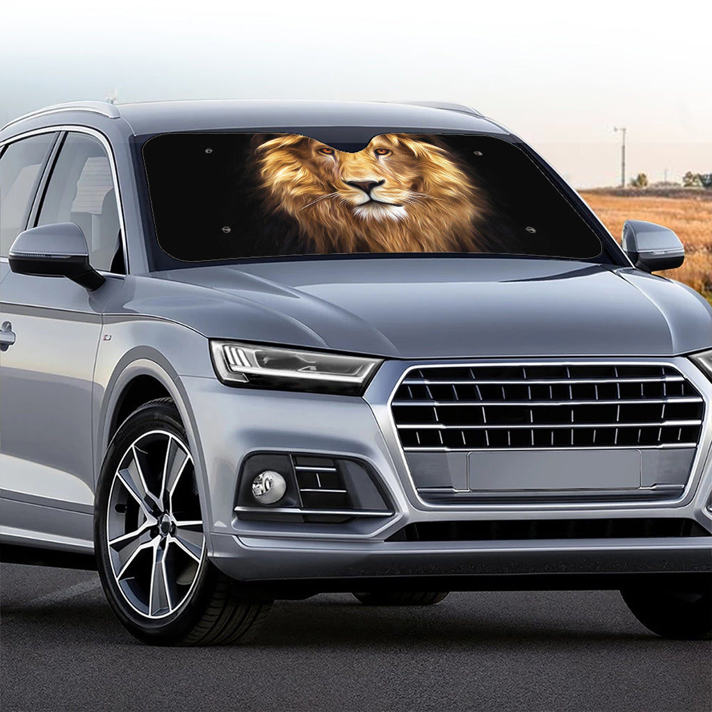 Leo Portrait Print Car Windshield Sun Shade