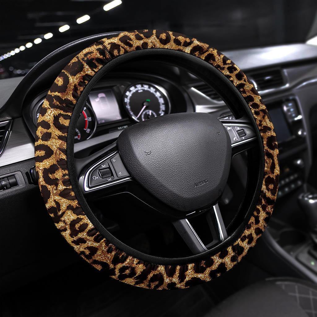 Leopard Brown Anime Steering Wheel Cover