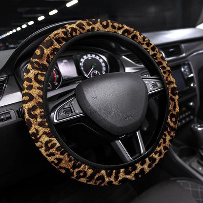 Leopard Brown Anime Steering Wheel Cover