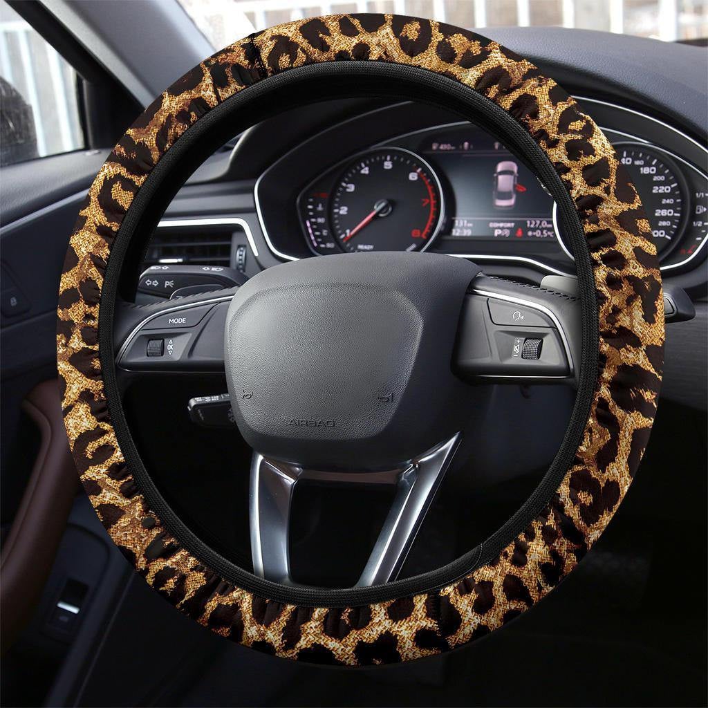 Leopard Brown Anime Steering Wheel Cover