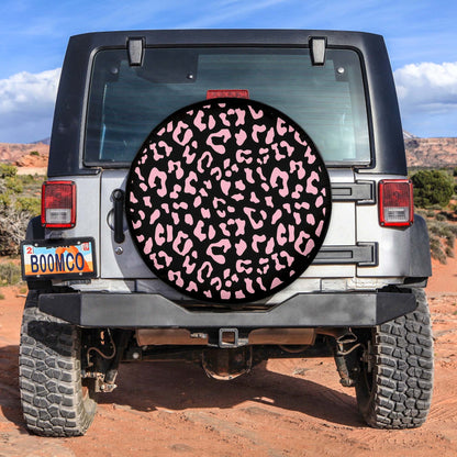 Leopard Cheetah Print Spot (Baby Pink) Spare Tire Cover