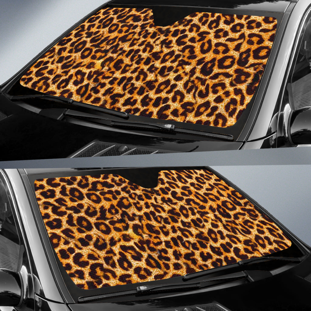 Leopard Pattern  Car Auto Sun Shades Windshield Accessories Decor Gift
