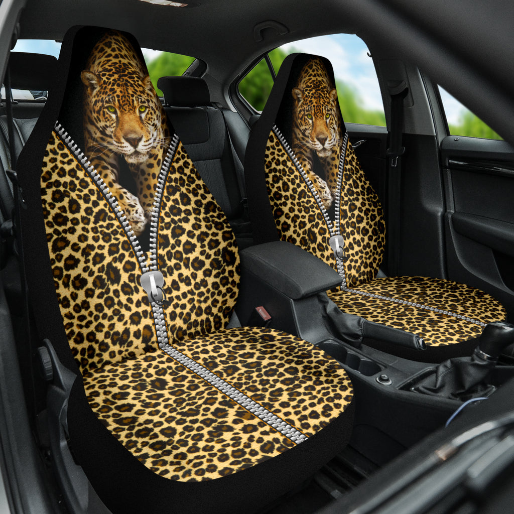 Leopard  Pattern Zip Car Seat Covers Car Accessories Ci220519-08