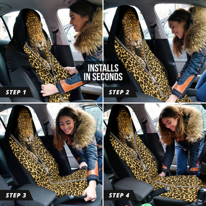 Leopard  Pattern Zip Car Seat Covers Car Accessories Ci220519-08