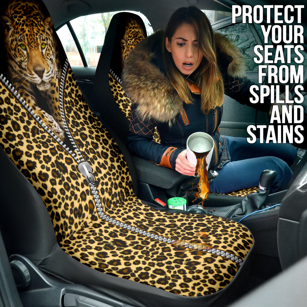 Leopard  Pattern Zip Car Seat Covers Car Accessories Ci220519-08