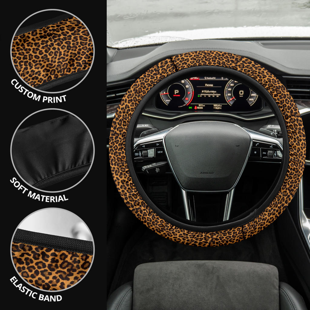 Leopard Premium Car Steering Wheel Cover