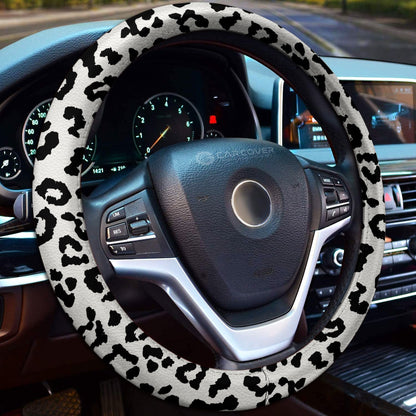 Leopard Steering Wheel Cover Custom Animal Skin Printed Car Interior Accessories