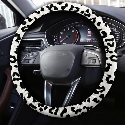 Leopard Steering Wheel Cover Custom Animal Skin Printed Car Interior Accessories