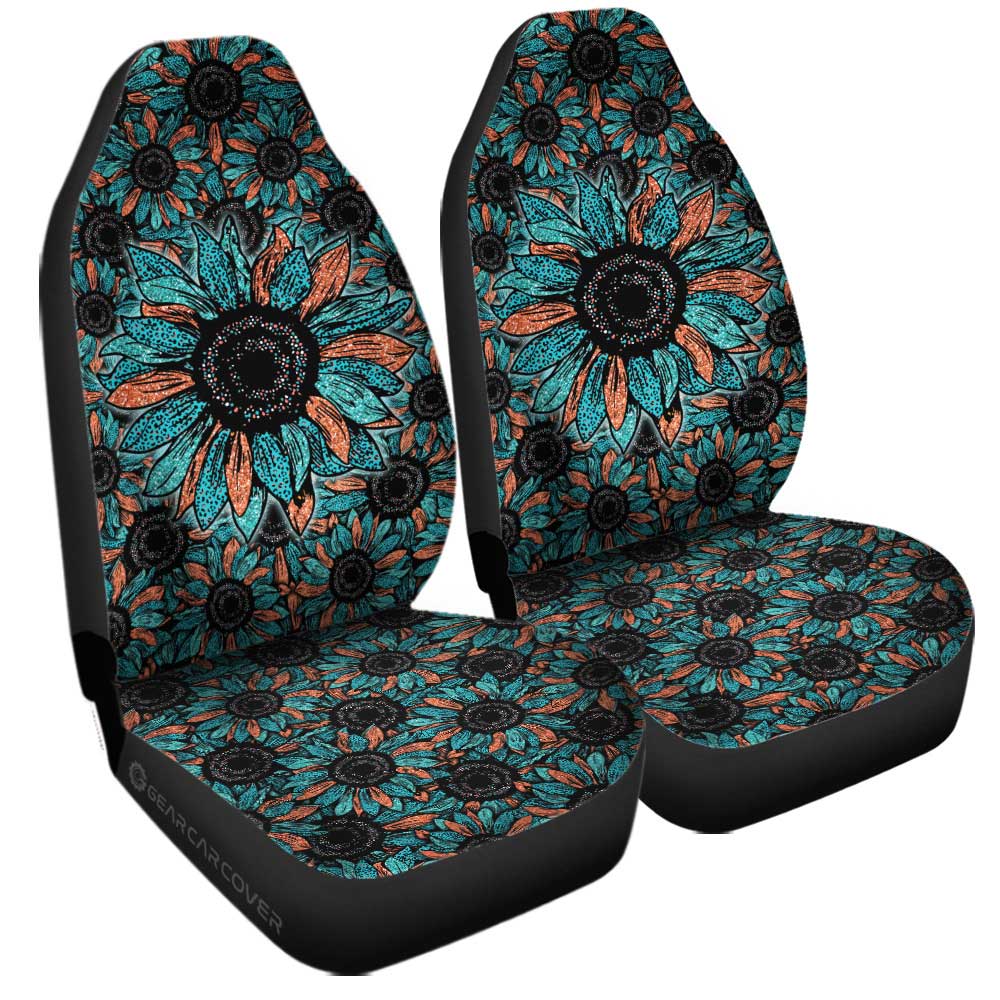 Leopard Sunflower Car Seat Covers Custom Car Decoration