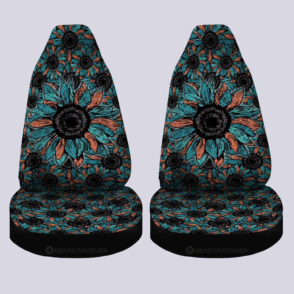 Leopard Sunflower Car Seat Covers Custom Car Decoration